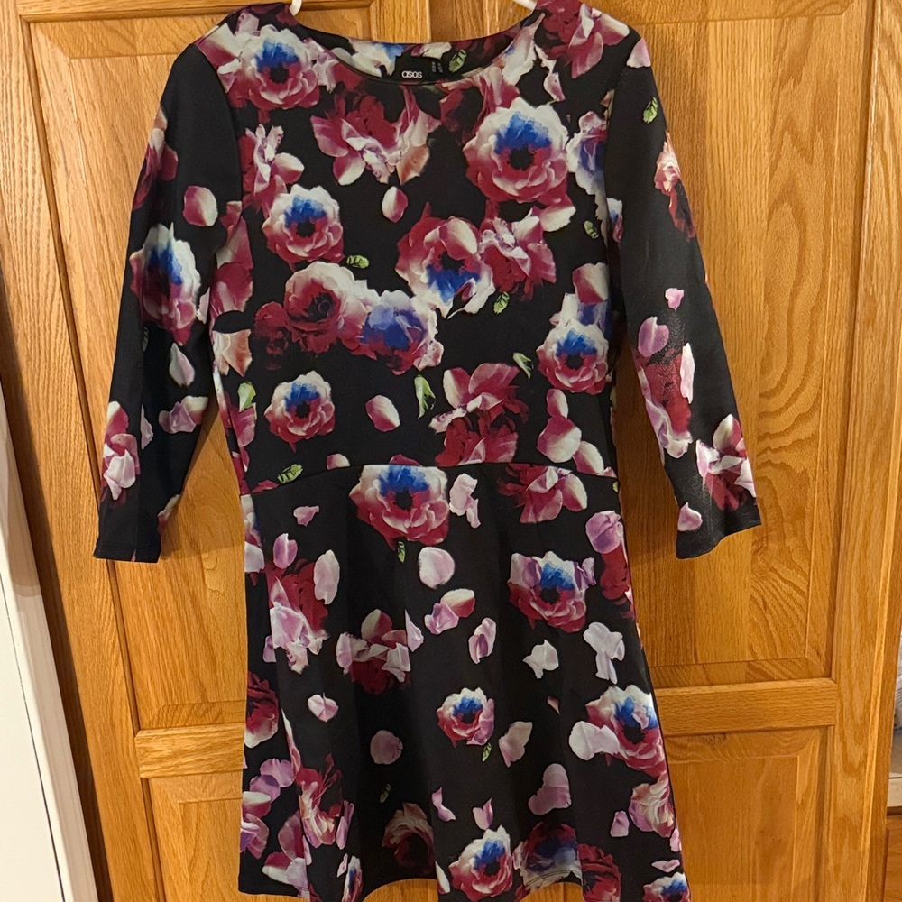 ASOS Black Floral Dress